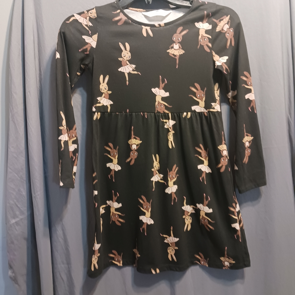 Cute Bunny Print Dress Size 6x/7